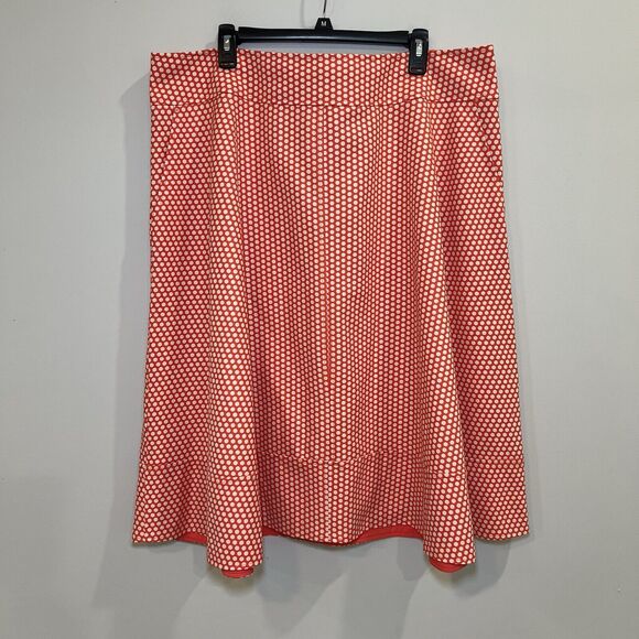 Lane Bryant The Modernist Collection Circle Swing Skirt Size 20 Orange Polka dot - Picture 1 of 6